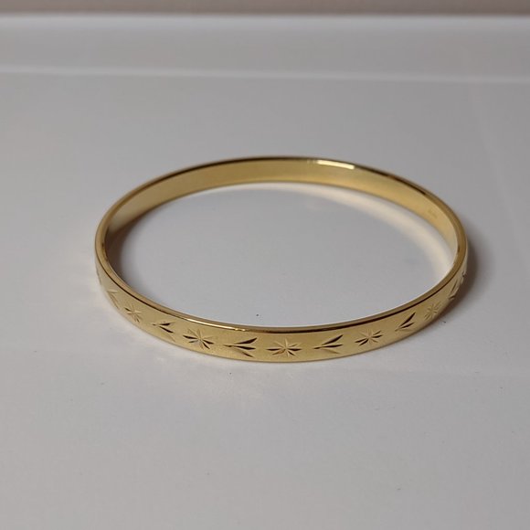 Gold Tone Napier Bangle - Picture 2 of 11